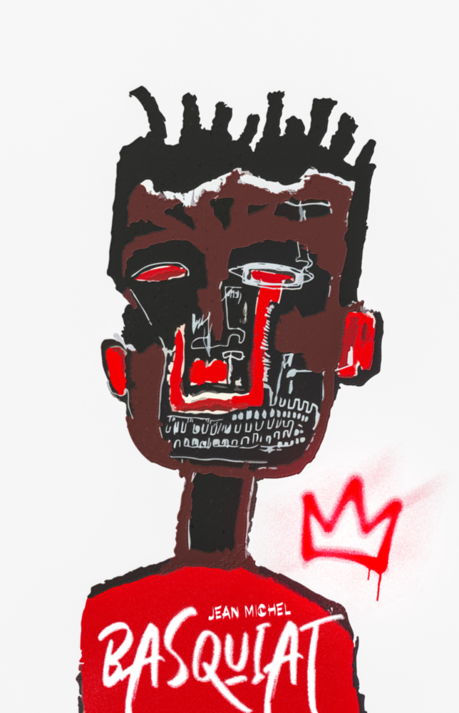 Style of Jean-Michel Basquiat Glass Wall Art || Designer Collection