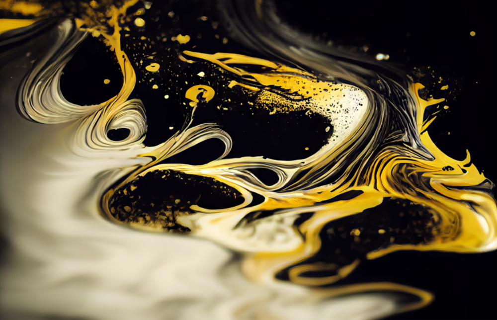 Golden Splash Glass Wall Art || Designer Collection