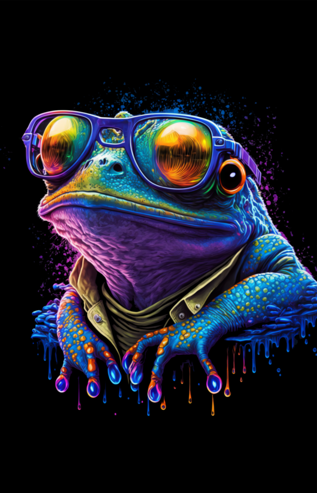 Cool Frog Glass Wall Art || Designers Collection