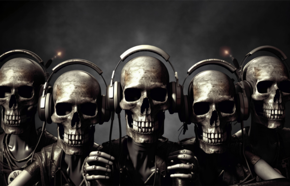 Skull Party Glass Wall Art || Designer's Collection