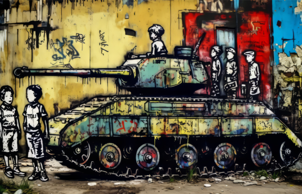 Children of War Glass Wall Art || Designer Collection