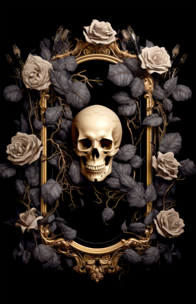 Skull Portrait Glass Wall Art || Designer Collection