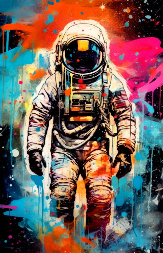 Astronaut Glass Wall Art || Designer Collection
