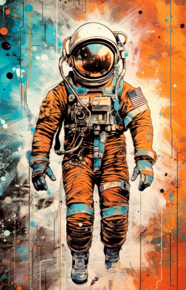 Astronaut Glass Wall Art || Designer Collection