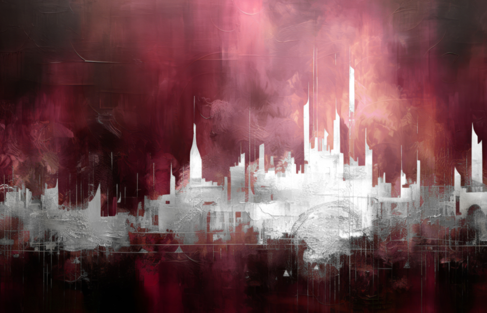 City Silhouette Glass Wall Art || Designer Collection