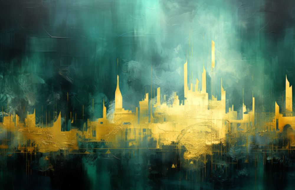 City Silhouette Glass Wall Art || Designer Collection