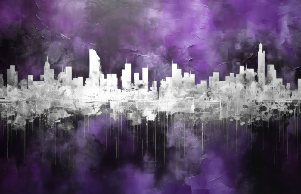 City Silhouette  Glass Wall Art || Designer Collection