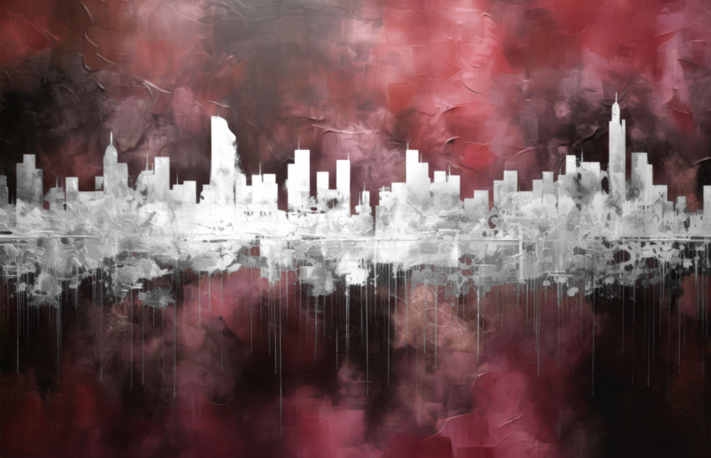 City Silhouette Glass Wall Art || Designer Collection