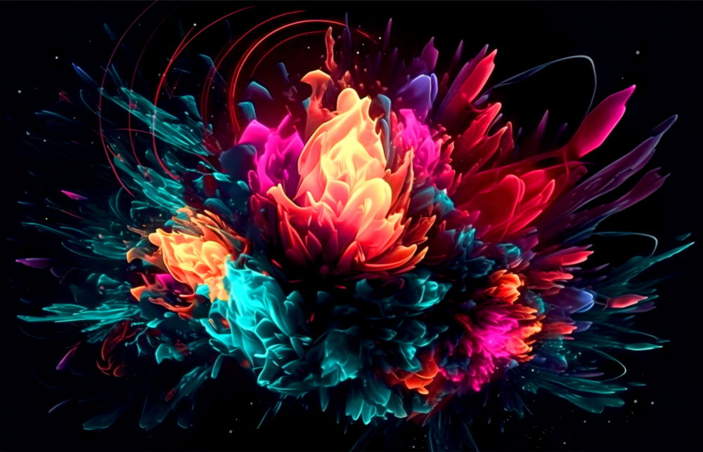 Color Explosion Glass Wall Art || Designer Collection