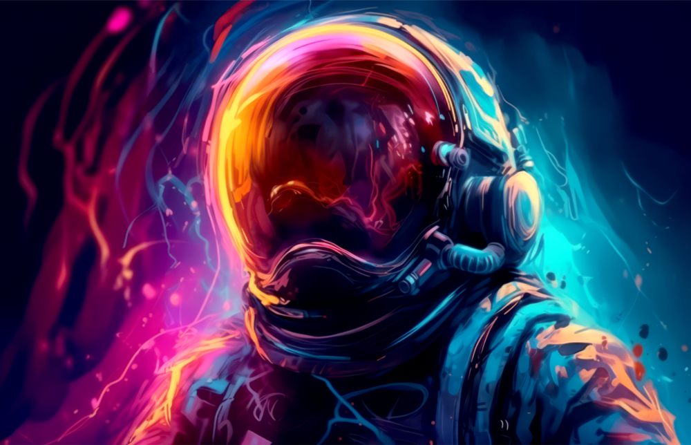 Astronaut Glass Wall Art || Designer Collection