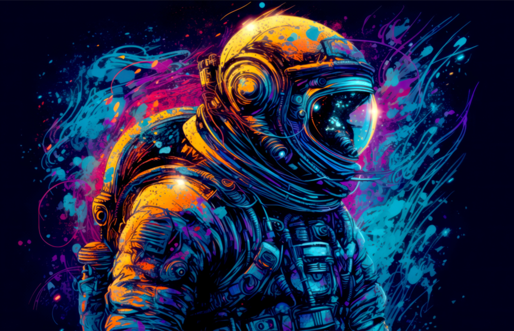 Astronaut Glass Wall Art || Designer Collection