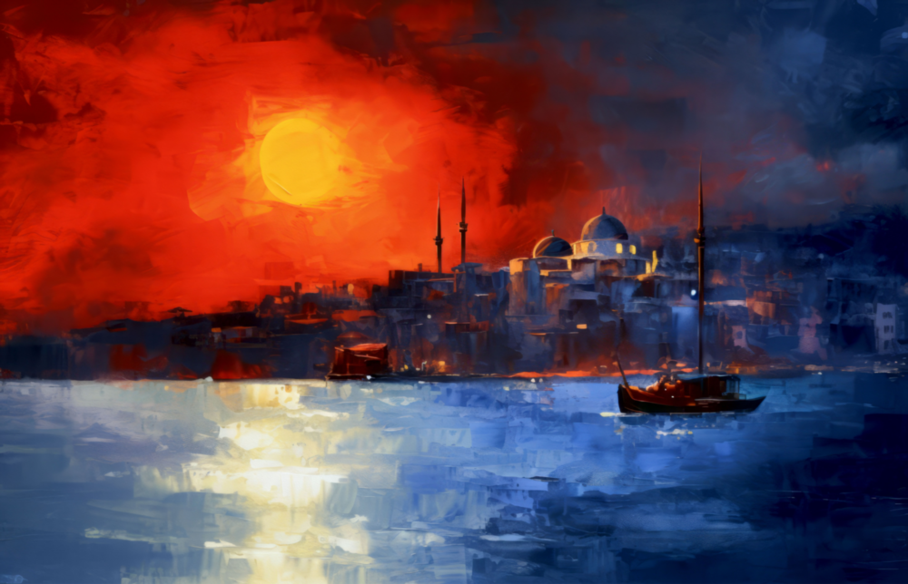 Istanbul Glass Wall Art || Designer Collection