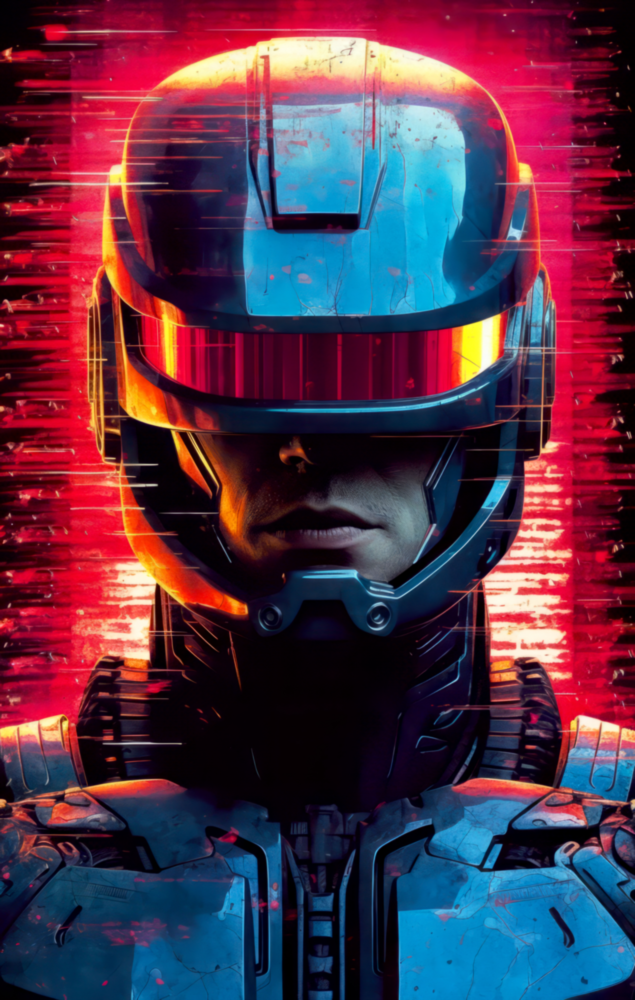 RoboCop Glass Wall Art || Designer Collection