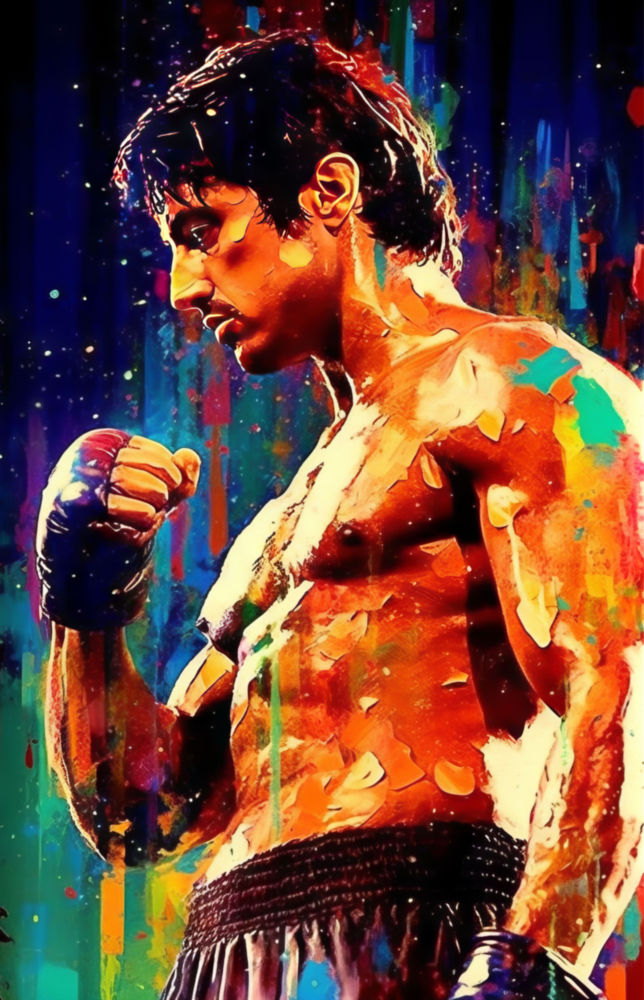 Fighter Glass Wall Art || Designer Collection