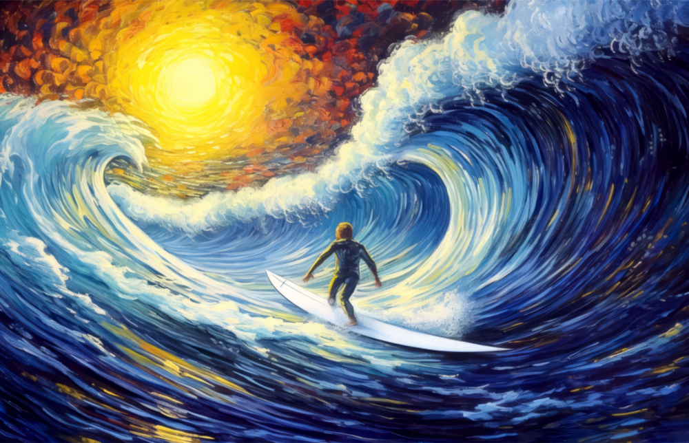 Waves Glass Wall Art || Designer Collection