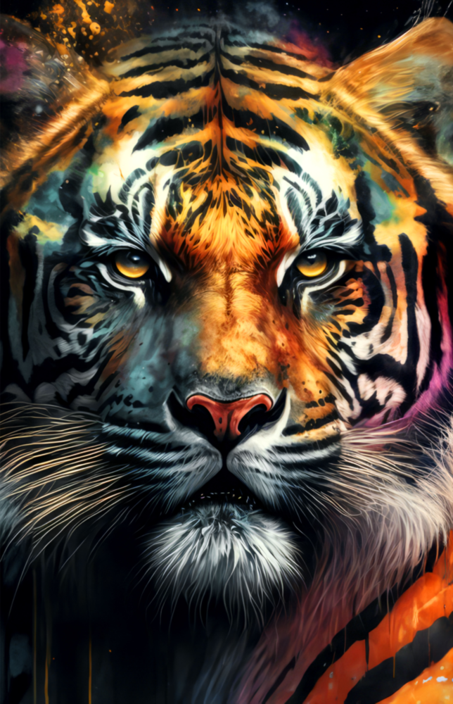 Face of the Tiger Glass Wall Art|| Designer's Collection