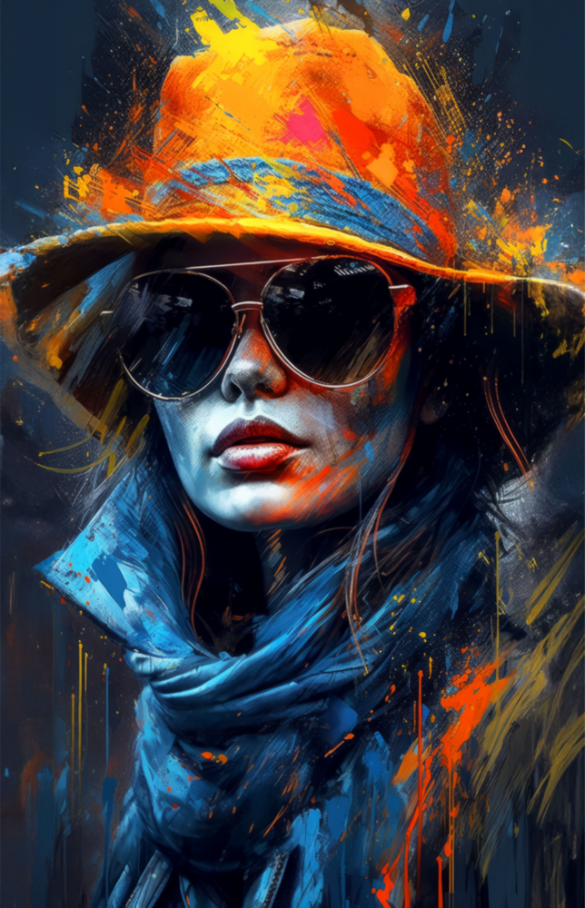 Hat Glass Wall Art|| Designer's Collection