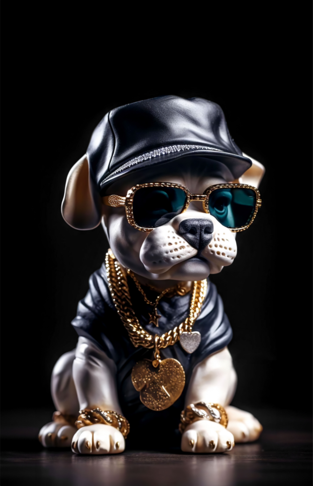 Puppy Vogue Glass Wall Art|| Designer's Collection