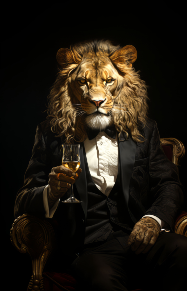 Gentleman Glass Wall Art|| Designer's Collection