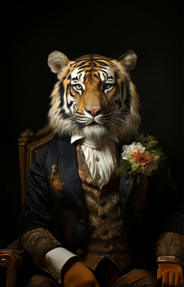 Gentleman Glass Wall Art|| Designer's Collection