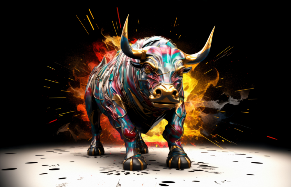 Bull Glass Wall Art|| Designer's Collection