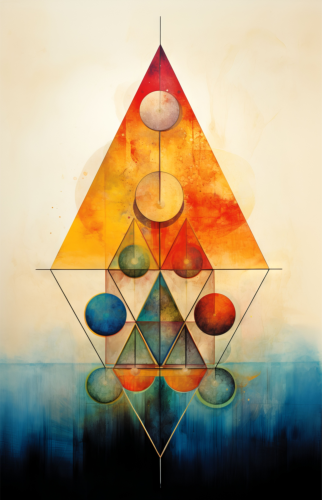 Harmony of Shapes Glass Wall Art|| Designer's Collection