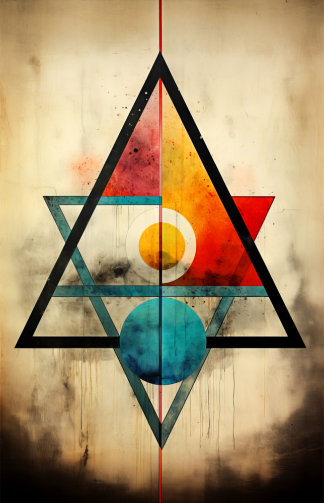 Triangels Glass Wall Art|| Designer's Collection