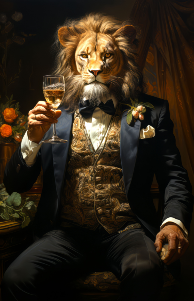 Gentleman Glass Wall Art|| Designer's Collection