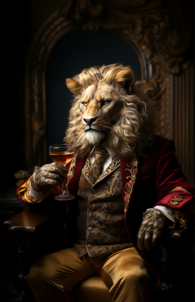 Gentleman Glass Wall Art|| Designer's Collection