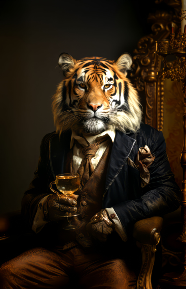 Gentleman Glass Wall Art|| Designer's Collection