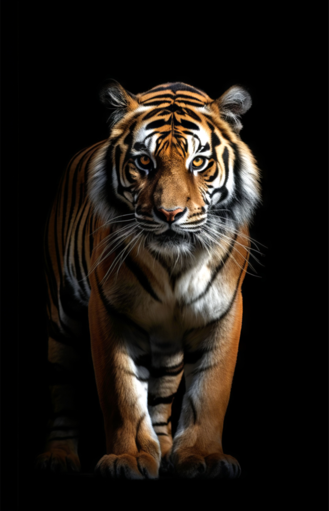 Tiger in the Dog Glass Wall Art|| Designer's Collection
