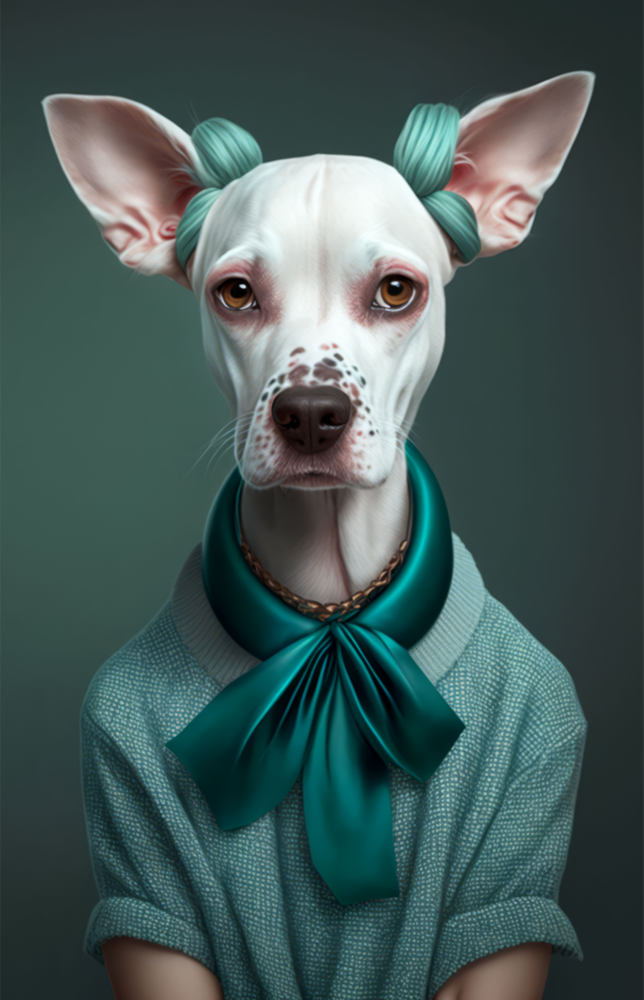Dog Vogue Glass Wall Art|| Designer's Collection