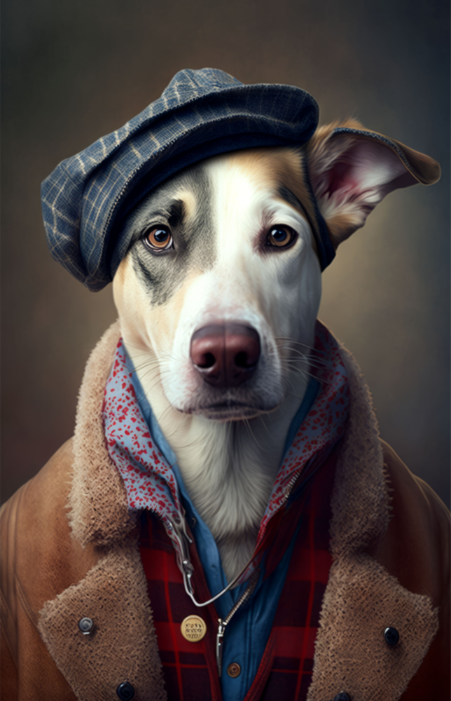 Dog Vogue Glass Wall Art|| Designer's Collection