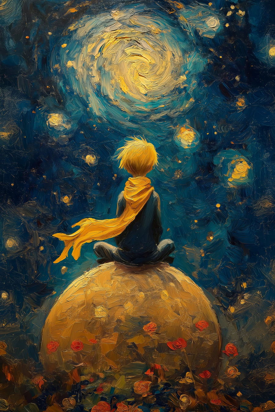 Starlit Wanderer — Haptic 3D Embossed + Gloss Lacquer Print