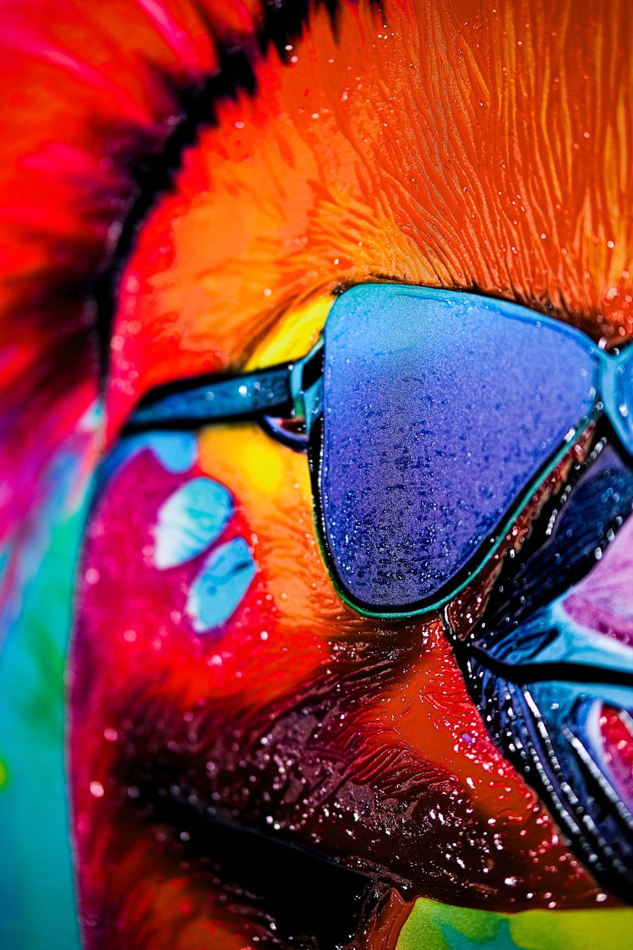 Electric Flamingo Groove — 3D Haptic Embossed High-Gloss Luxury Wall Art