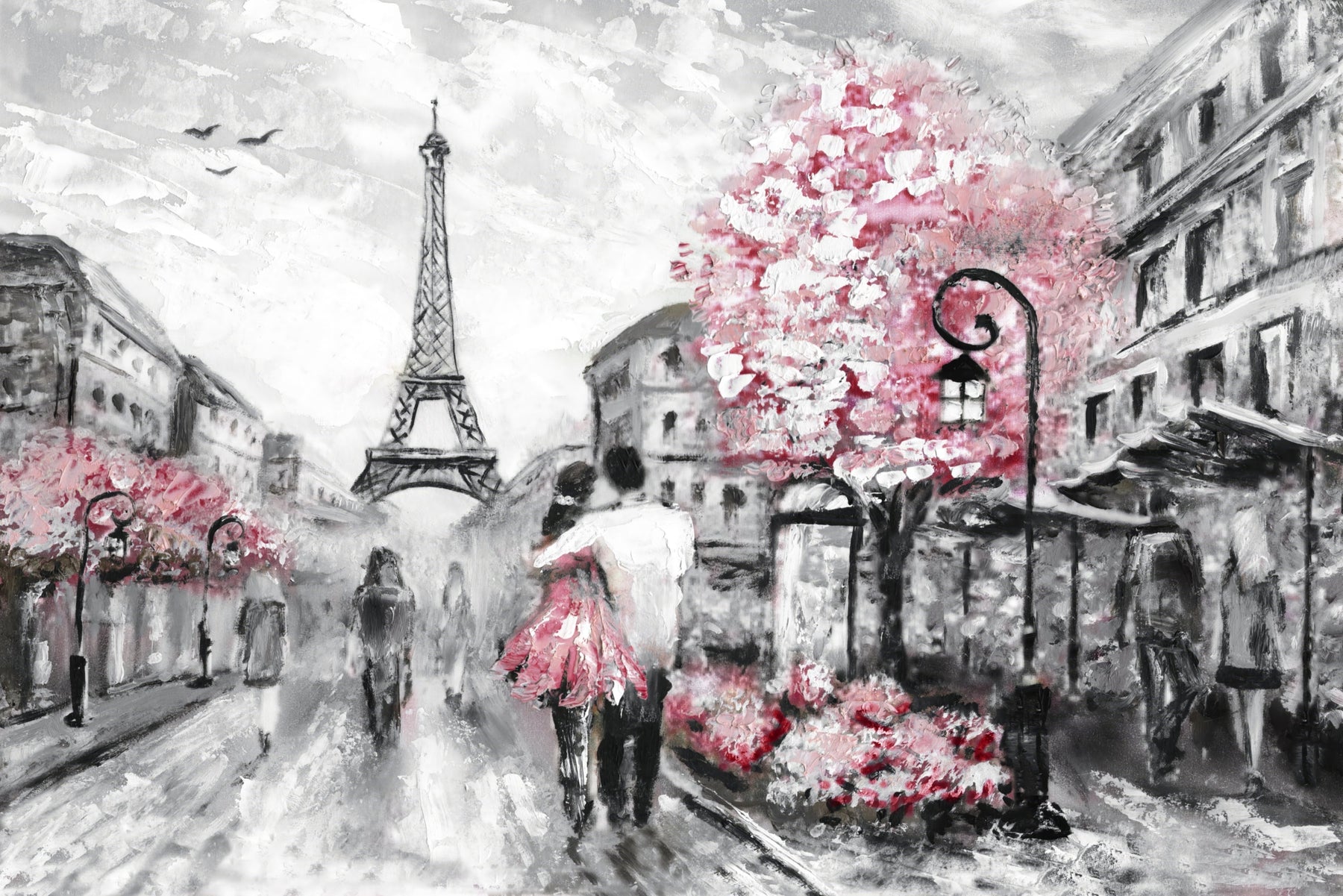 Paris in Bloom — Haptic 3D Embossed + High-Gloss Lacquer Print