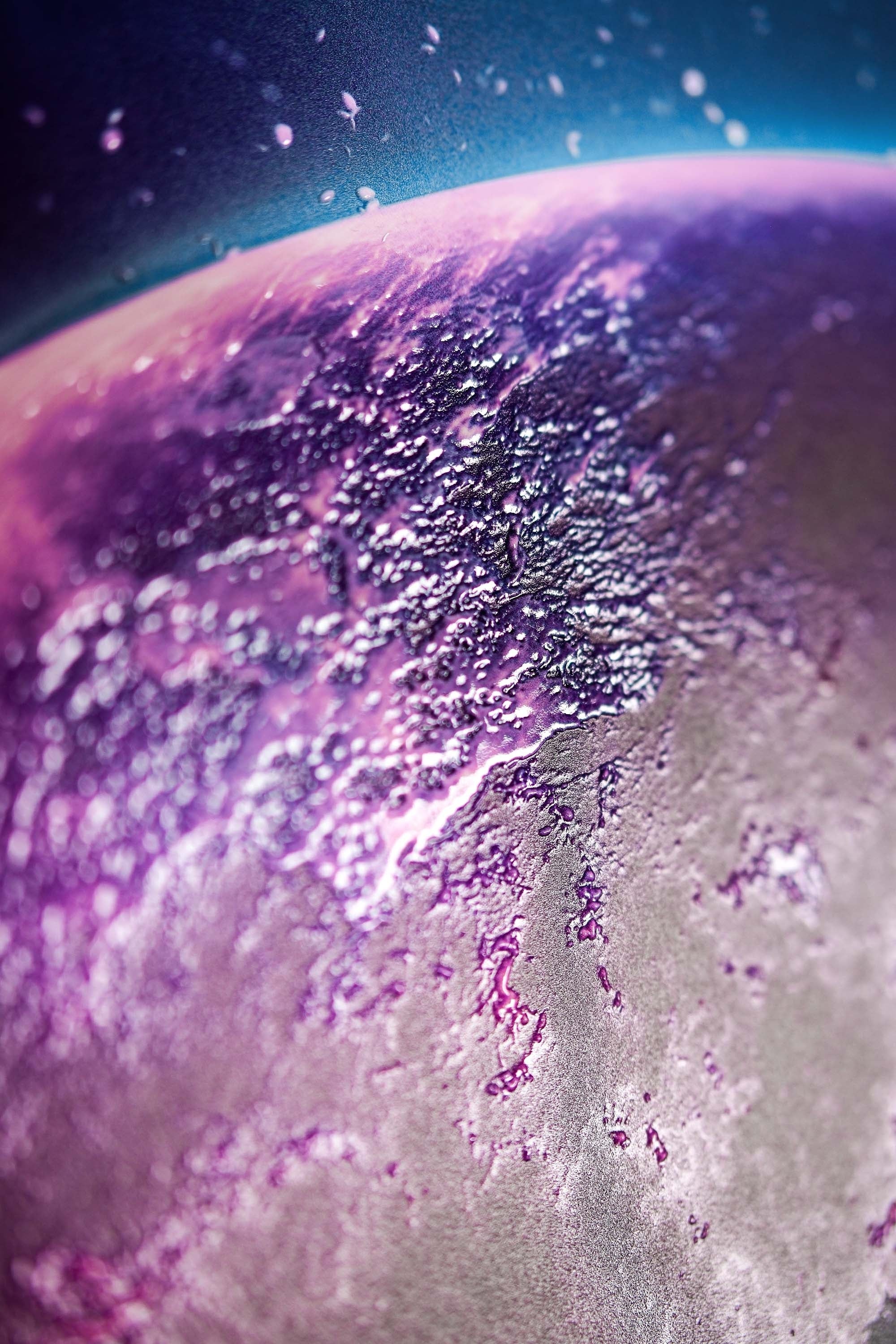 Cosmic Lunar Solitude — 3D Haptic Embossed High-Gloss Luxury Wall Art