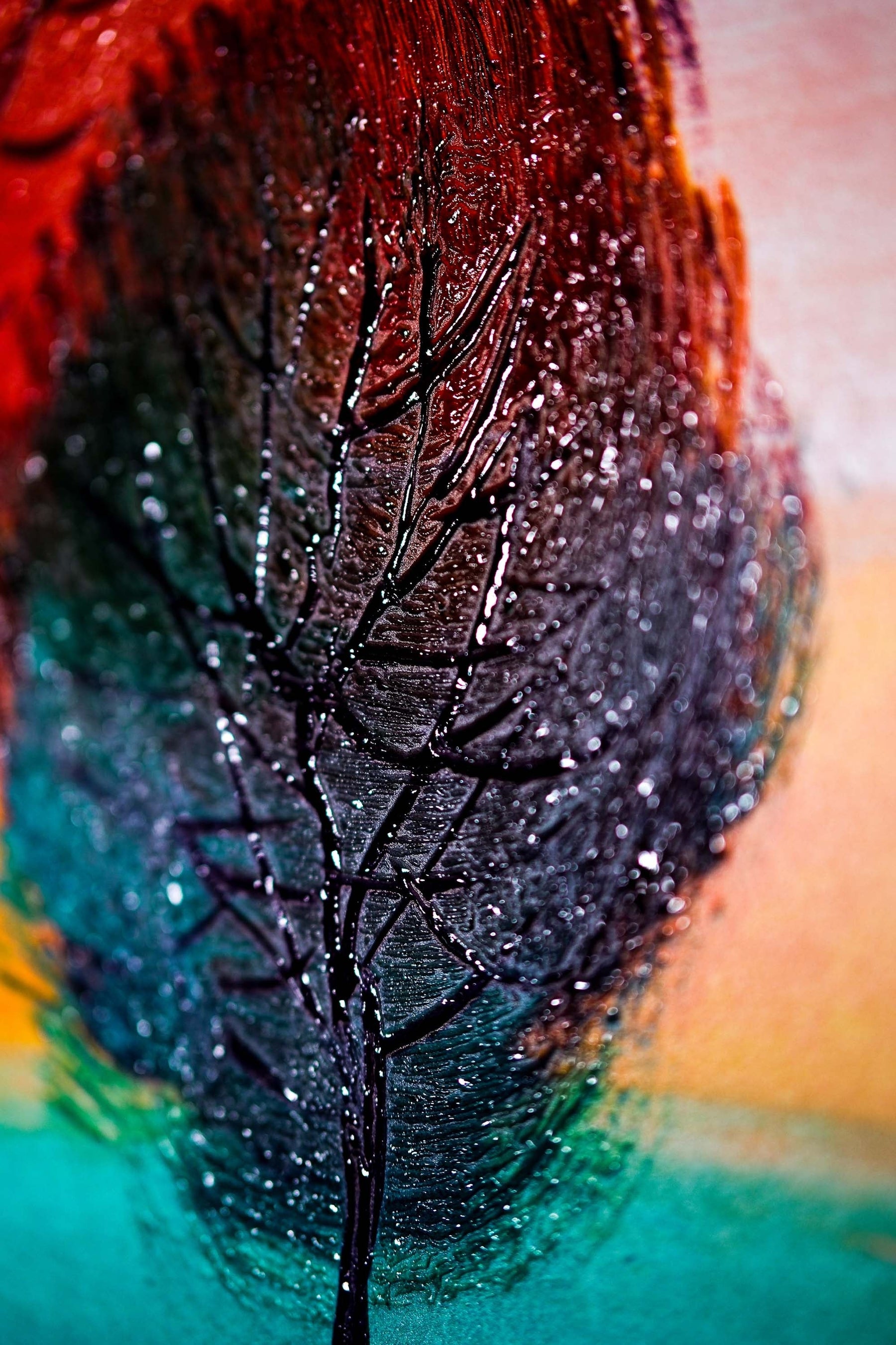 Radiant Chromatic Grove — 3D Haptic Embossed High-Gloss Luxury Wall Art