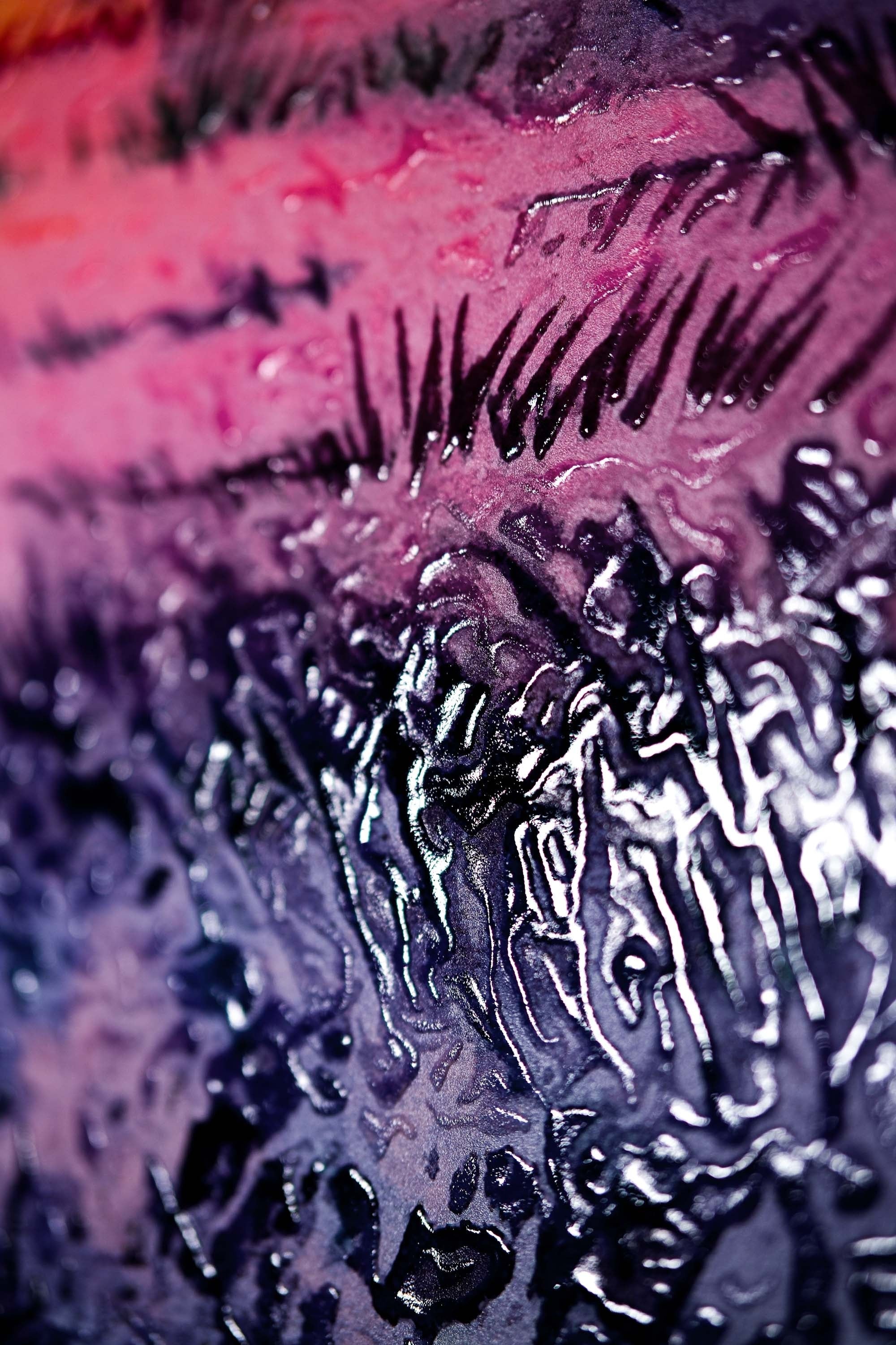 Lavender Sunset Tree — 3D Haptic Embossed High-Gloss Luxury Wall Art