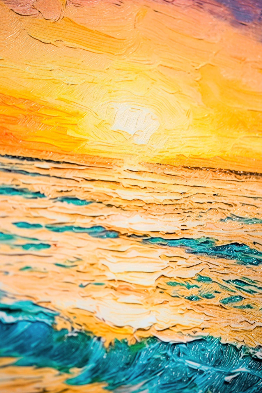 Azure Shoreline Radiance — 3D Haptic Embossed High-Gloss Luxury Wall Art