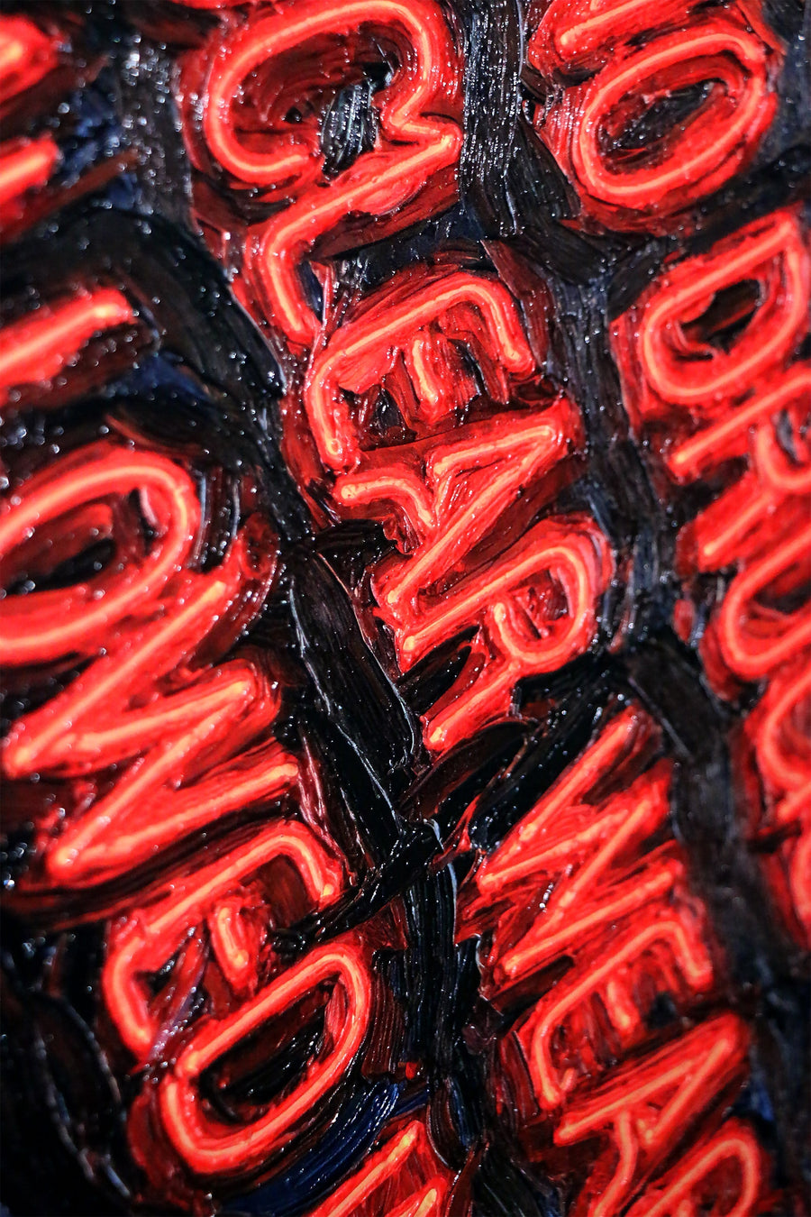 Urban Mandate — An Electric Warning in 3D Impasto