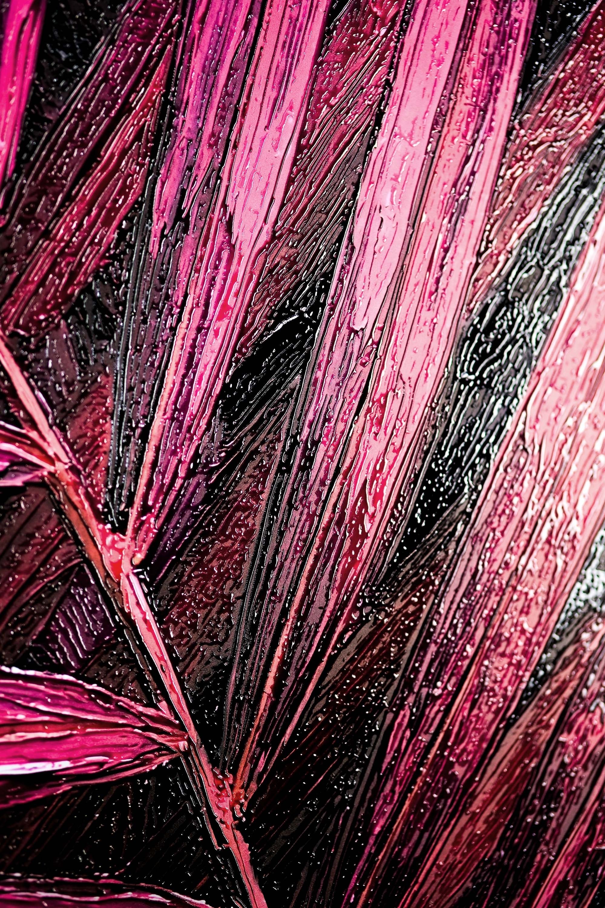 Magenta Midnight Frond — A Sculpted Pulse of Tropical Velvet