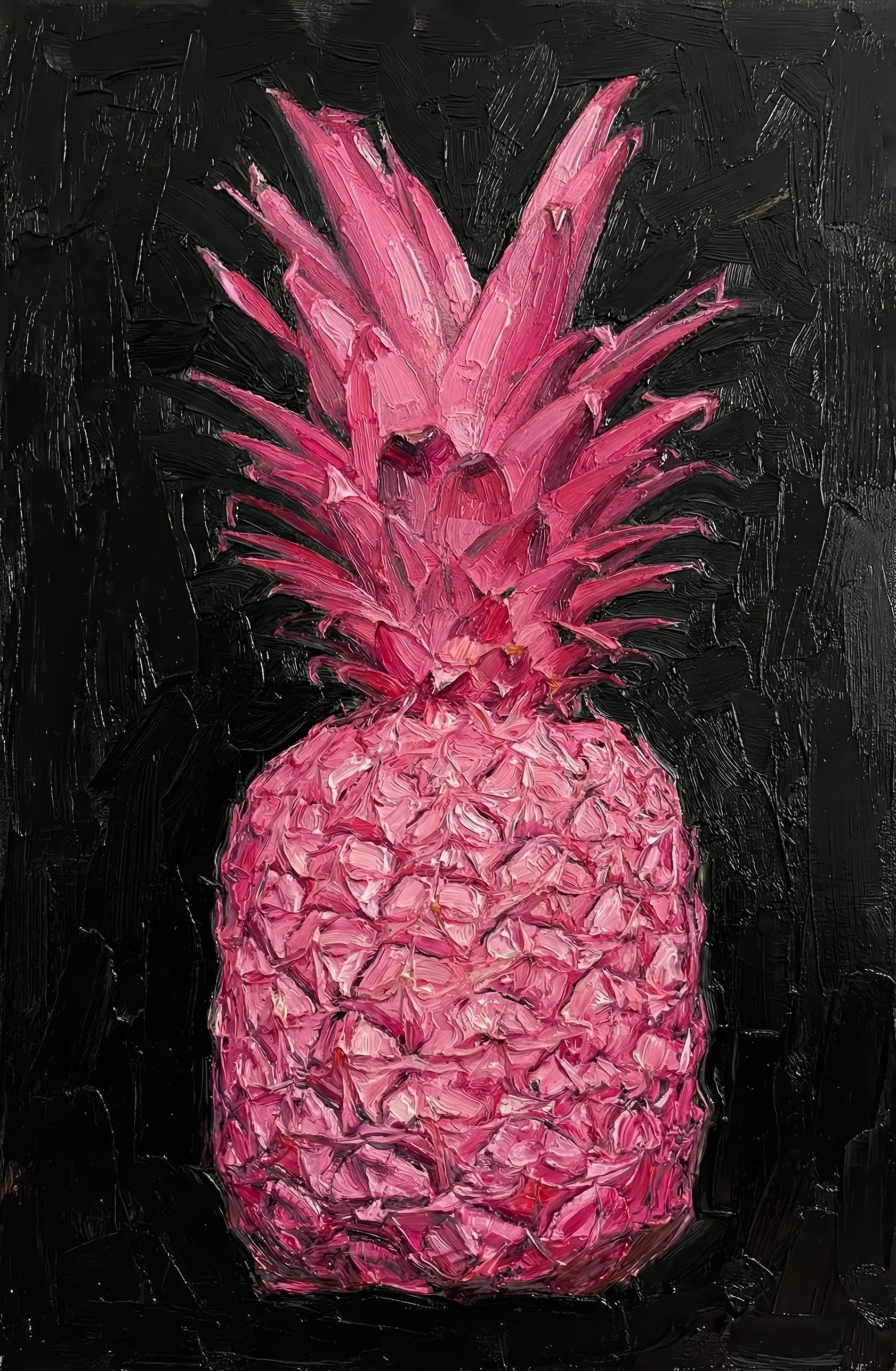 Electric Pineapple Pulse — A Textured Pop in Pink & Noir
