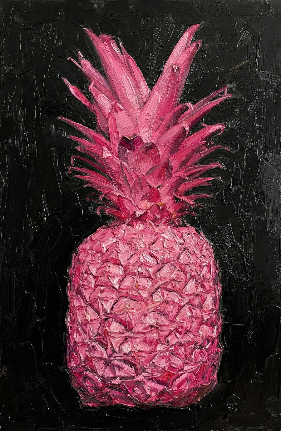 Electric Pineapple Pulse — A Textured Pop in Pink & Noir