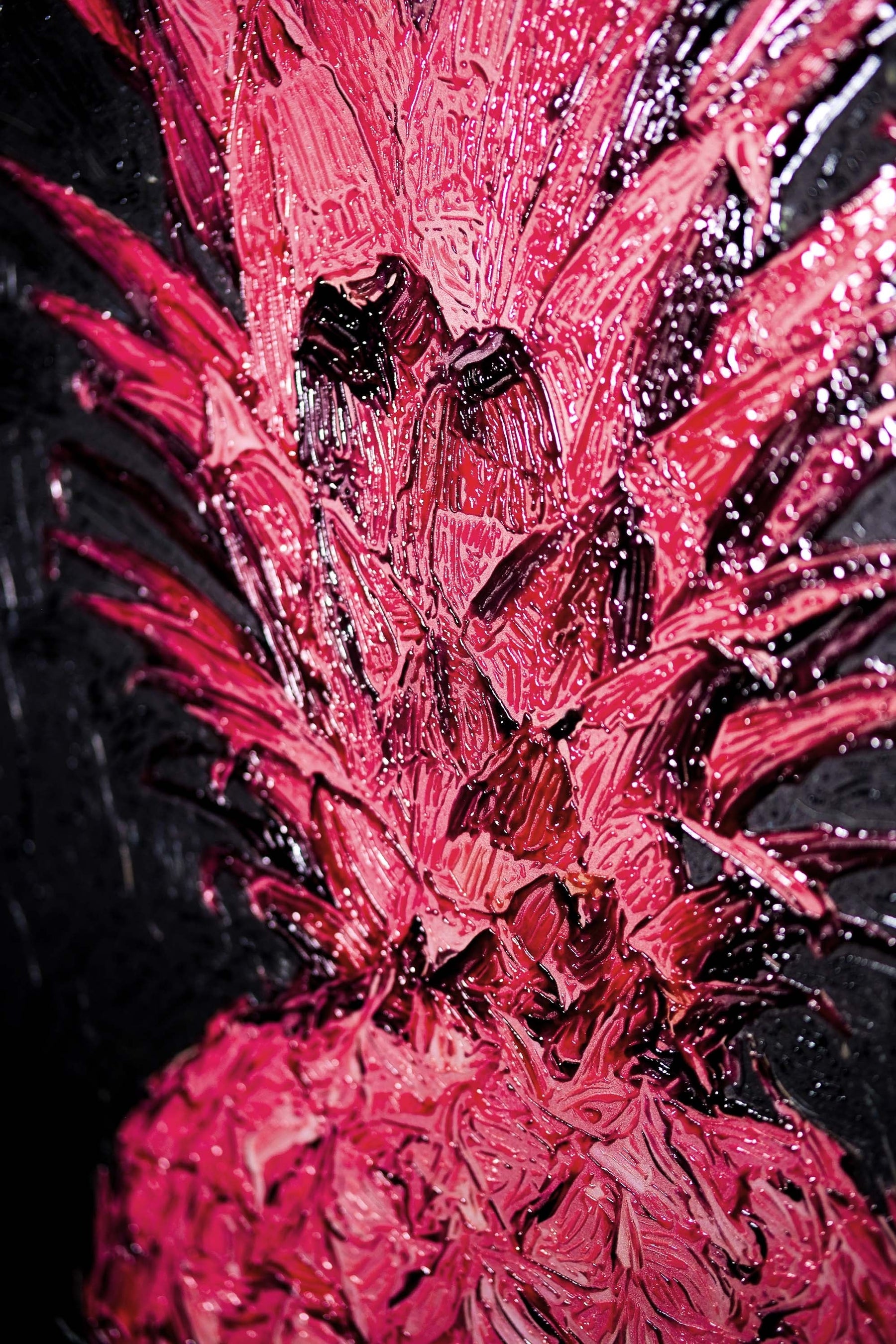 Electric Pineapple Pulse — A Textured Pop in Pink & Noir