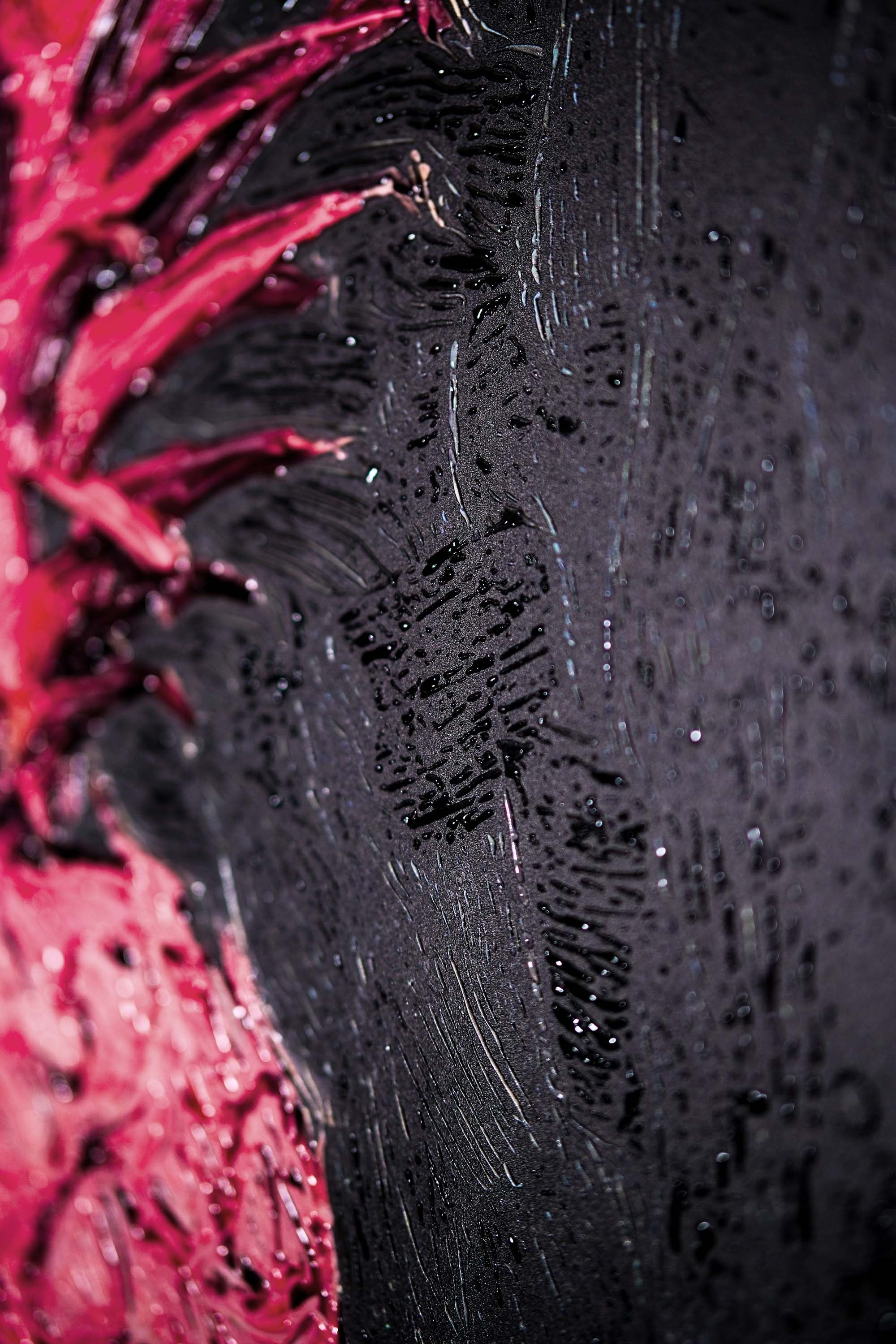 Electric Pineapple Pulse — A Textured Pop in Pink & Noir