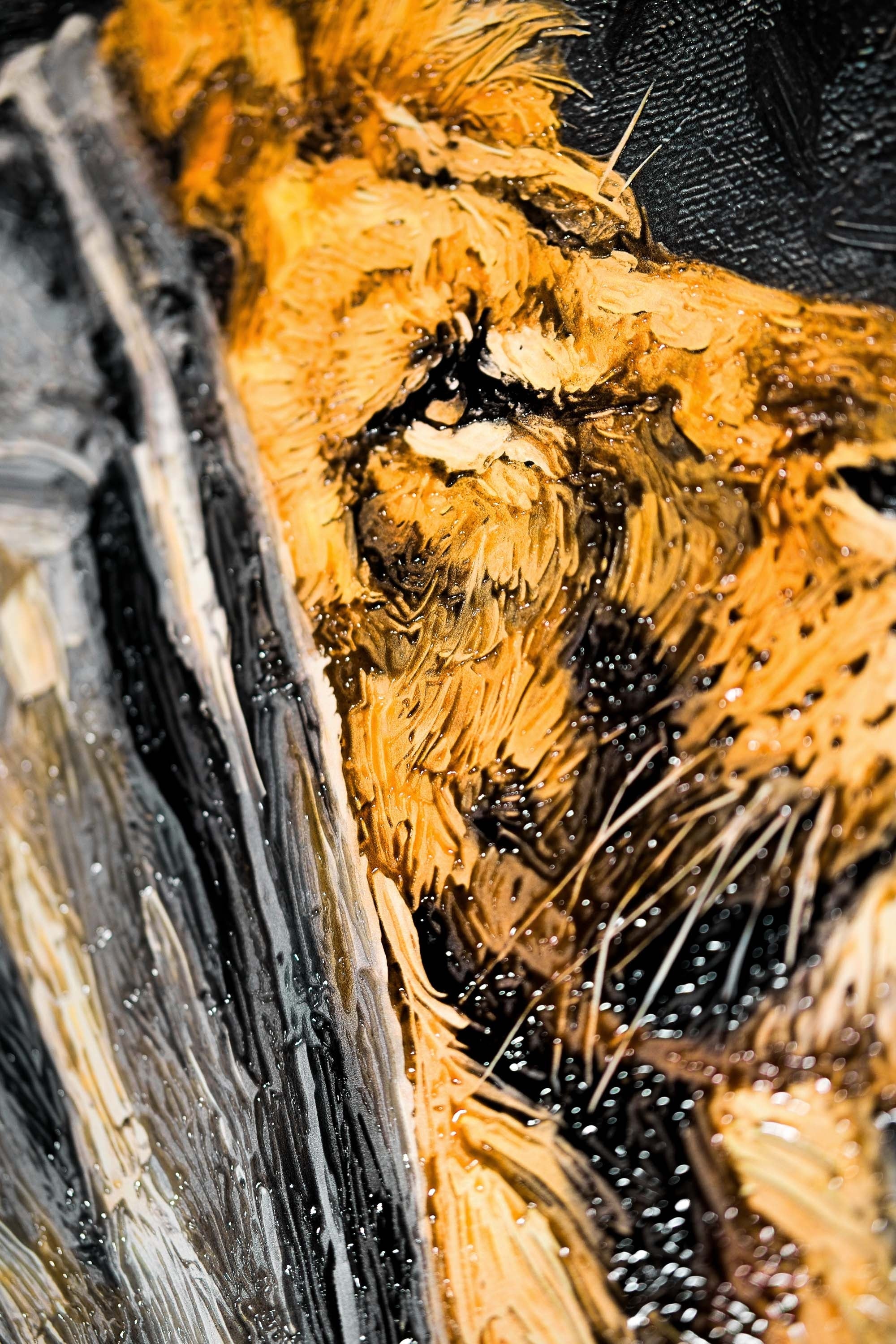 Majestic Urban Monarch — A 3D Impasto Portrait of Street Royalty