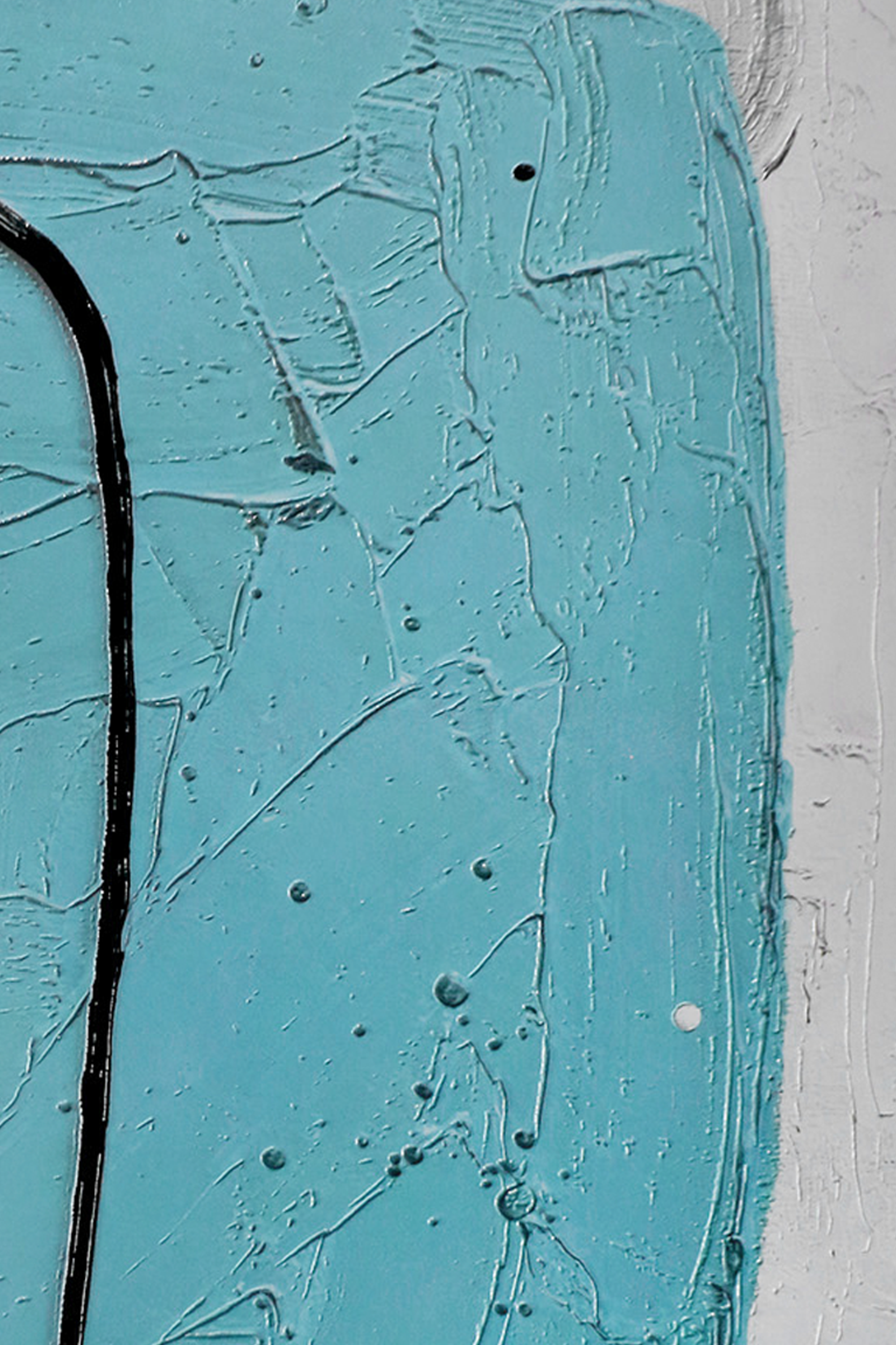 Tranquil Blue Visage — 3D Haptic Embossed High-Gloss Luxury Wall Art