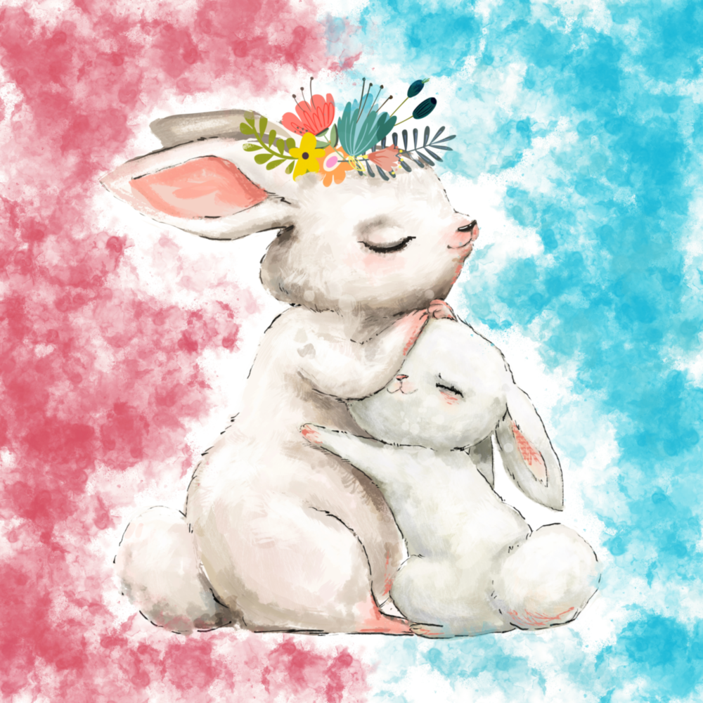 Rabbit Glass Wall Art