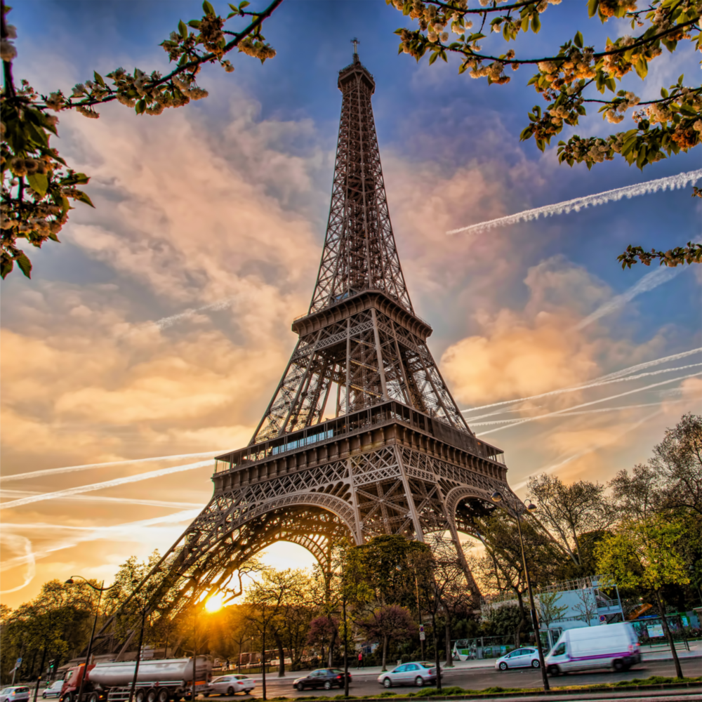 Eiffel Tower Glass Wall Art